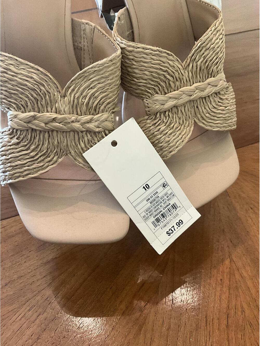 A New Day Raffia Mule Heels 10 NWT - Picture 6 of 6